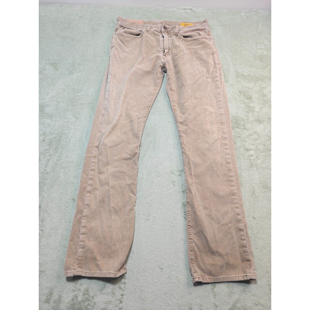 Gap 1969 Corduroy Pants Mens 31x32 Actual 32x31 Tan Low Rise Straight Fit China